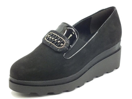 Cinzia Soft Cinzia Soft IAB854028 Nero Mocassini eleganti per Donna in ecocamoscio con zeppa Nero