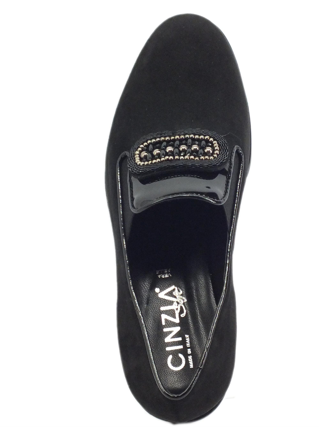 Cinzia Soft Cinzia Soft IAB854028 Nero Mocassini eleganti per Donna in ecocamoscio con zeppa Nero