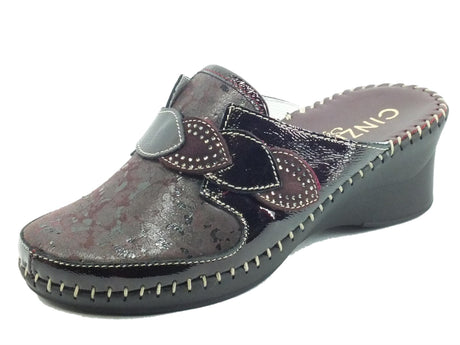 Cinzia Soft Cinzia Soft IM40143G Bordò Pantofole per Donna in pelle e tessuto fondo anti-shock Bordò