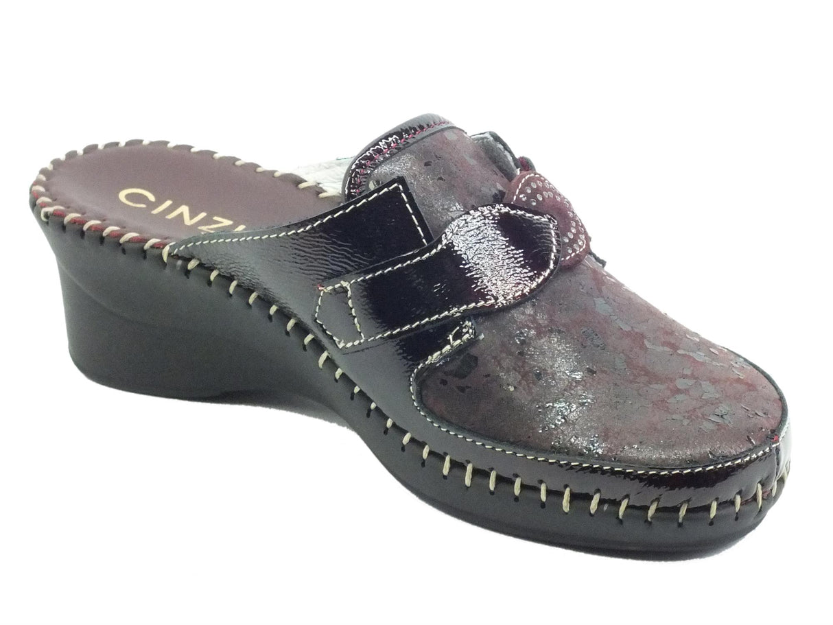 Cinzia Soft Cinzia Soft IM40143G Bordò Pantofole per Donna in pelle e tessuto fondo anti-shock Bordò