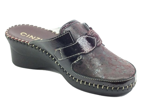 Cinzia Soft Cinzia Soft IM40143G Bordò Pantofole per Donna in pelle e tessuto fondo anti-shock Bordò