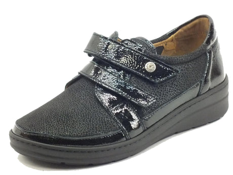 Cinzia Soft Cinzia Soft IM54018MVV Nero Scarpe Confort per Donna pelle tessuto elasticizzato chiusura strappo Nero