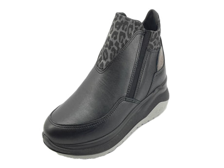 Grisport Grisport Active 6709o9G Nero Oxford Tronchetti per Donna in pelle con zeppa interna Nero