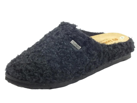 InBlu InBlu CS000033 Nero Pantofole per Donna in ecolana con sottpiede in pelle Nero