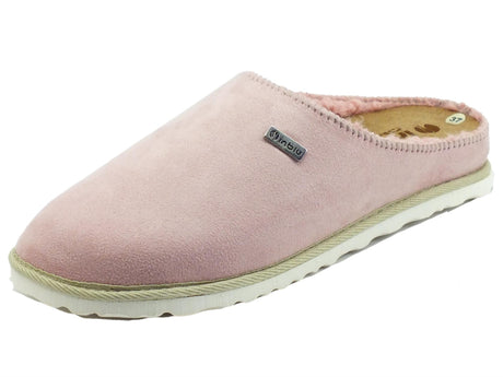 InBlu InBlu CS000034 Rosa Pantofole per Donna in tessuto con fodera in lana sottopiede in nabuk Rosa
