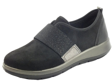 InBlu InBlu WG000008 Nero Mocassini per Donna in tessuto nero Nero