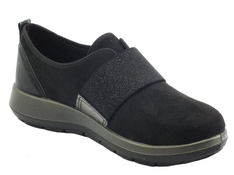 InBlu InBlu WG000008 Nero Mocassini per Donna in tessuto nero Nero