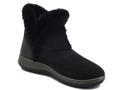 InBlu InBlu WG000022 Nero Tronchetti per Donna in ecocamoscio con ecopellicciotto Nero