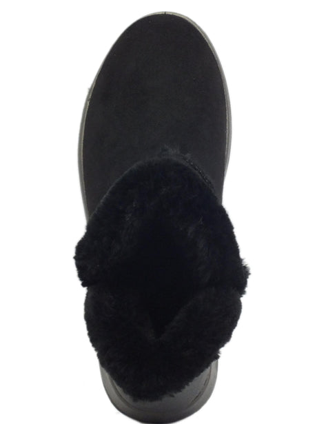 InBlu InBlu WG000022 Nero Tronchetti per Donna in ecocamoscio con ecopellicciotto Nero