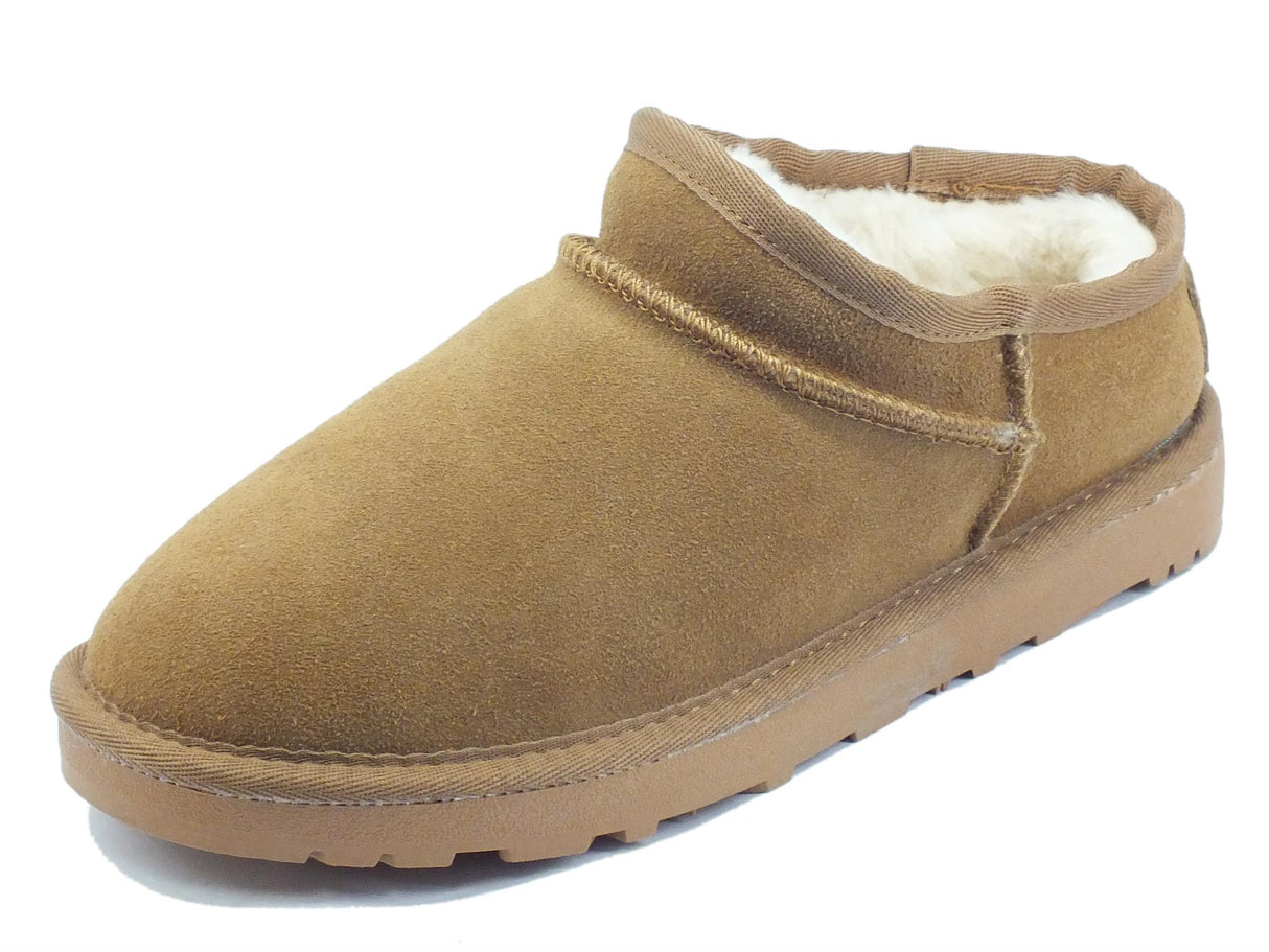 Pregunta Pregunta PL5884 Brown Mammut per Donna modello scalsato in nabuk marrone con ecopellicciotto Brown