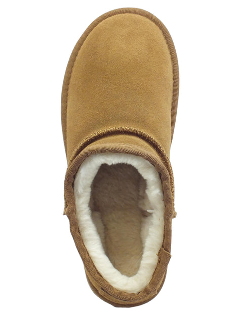 Pregunta Pregunta PL5884 Brown Mammut per Donna modello scalsato in nabuk marrone con ecopellicciotto Brown