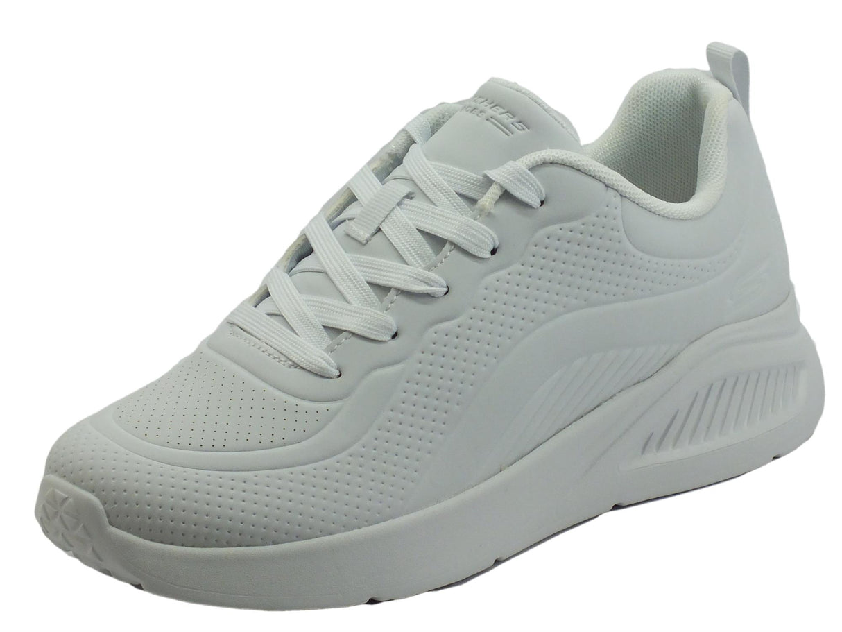 Skechers Skechers 117151 How Street White Scarpe Sportive per Donna in ecopelle White