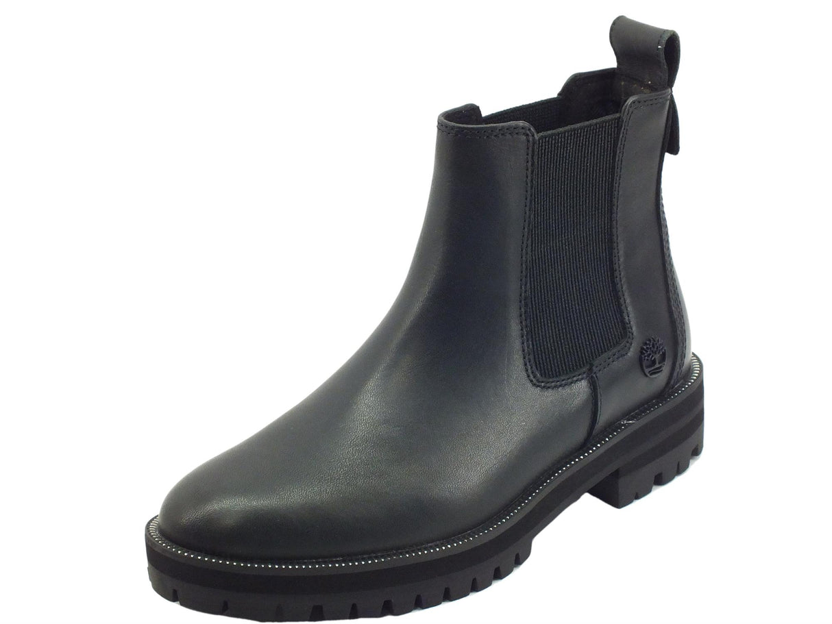 Timberland Timberland 0A2KRE London Square Black Tronchetti per Donna modello Beatles in pelle nero