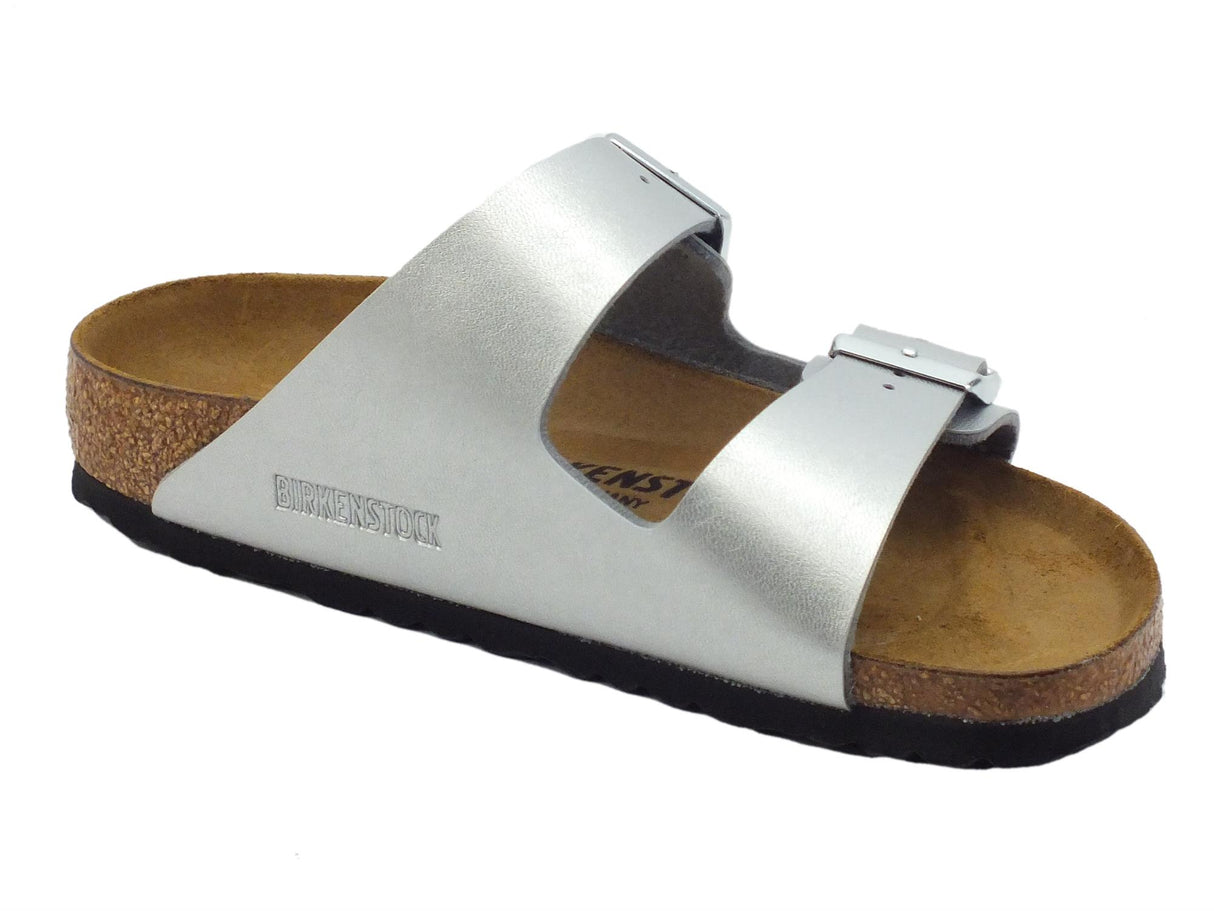 Birkenstock Birkenstock 1012283 Arizona BS Silver Sandali per Donna sottopiede in pelle Silver