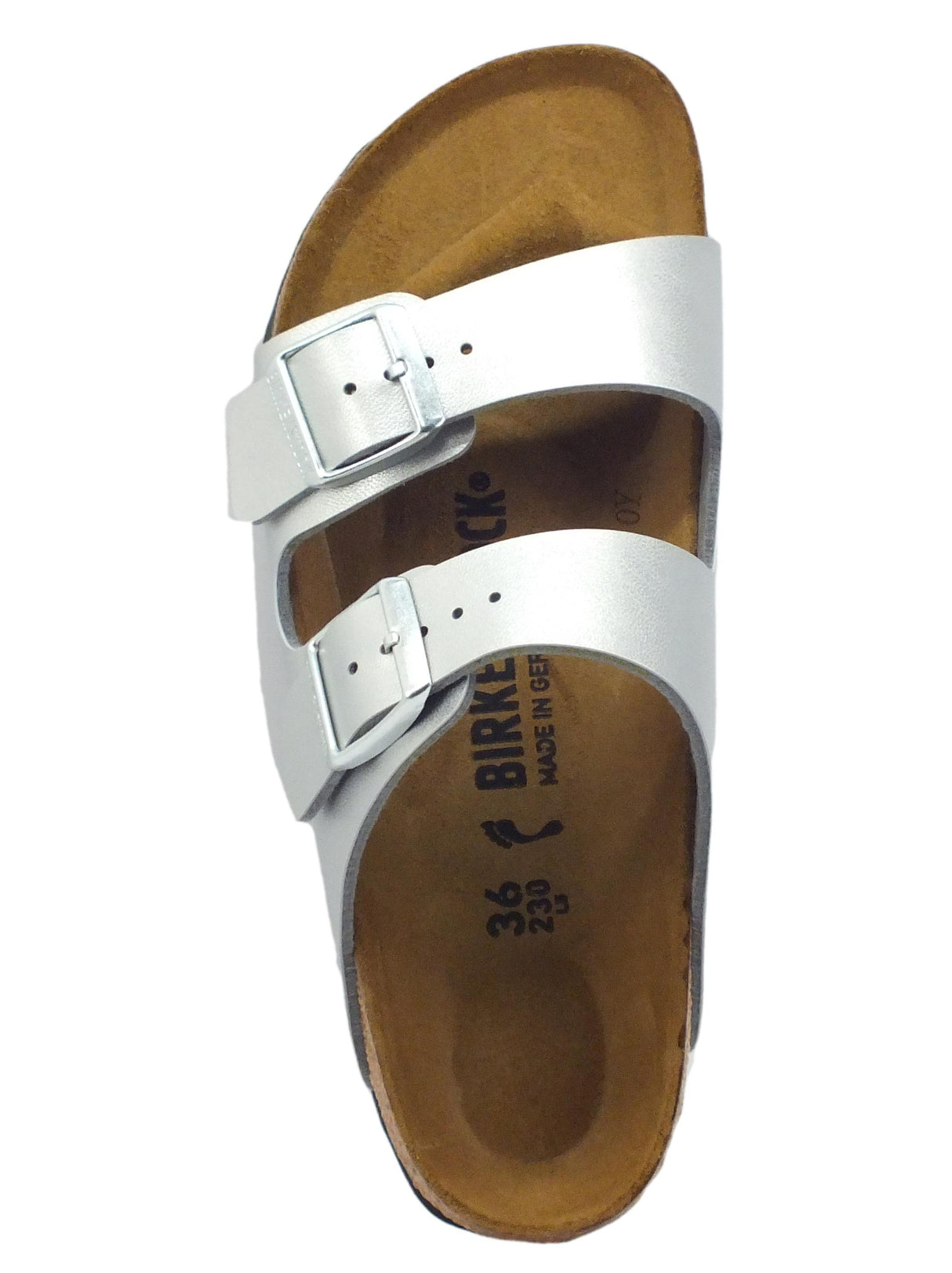 Birkenstock Birkenstock 1012283 Arizona BS Silver Sandali per Donna sottopiede in pelle Silver