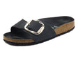 Birkenstock Birkenstock 1006523 Madrid Big Buckle Black Ciabatte moda per Donna in pelle Big Buckle Black