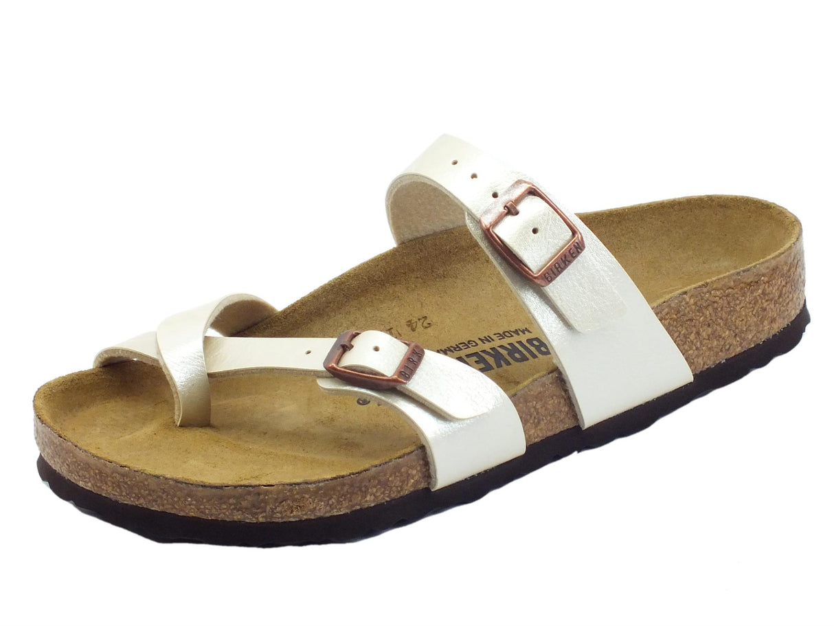 Birkenstock Birkenstock Infradito zeppa bassa Donna 0071661 Mayari Graceful Pearl White sintetico beige Pearl White