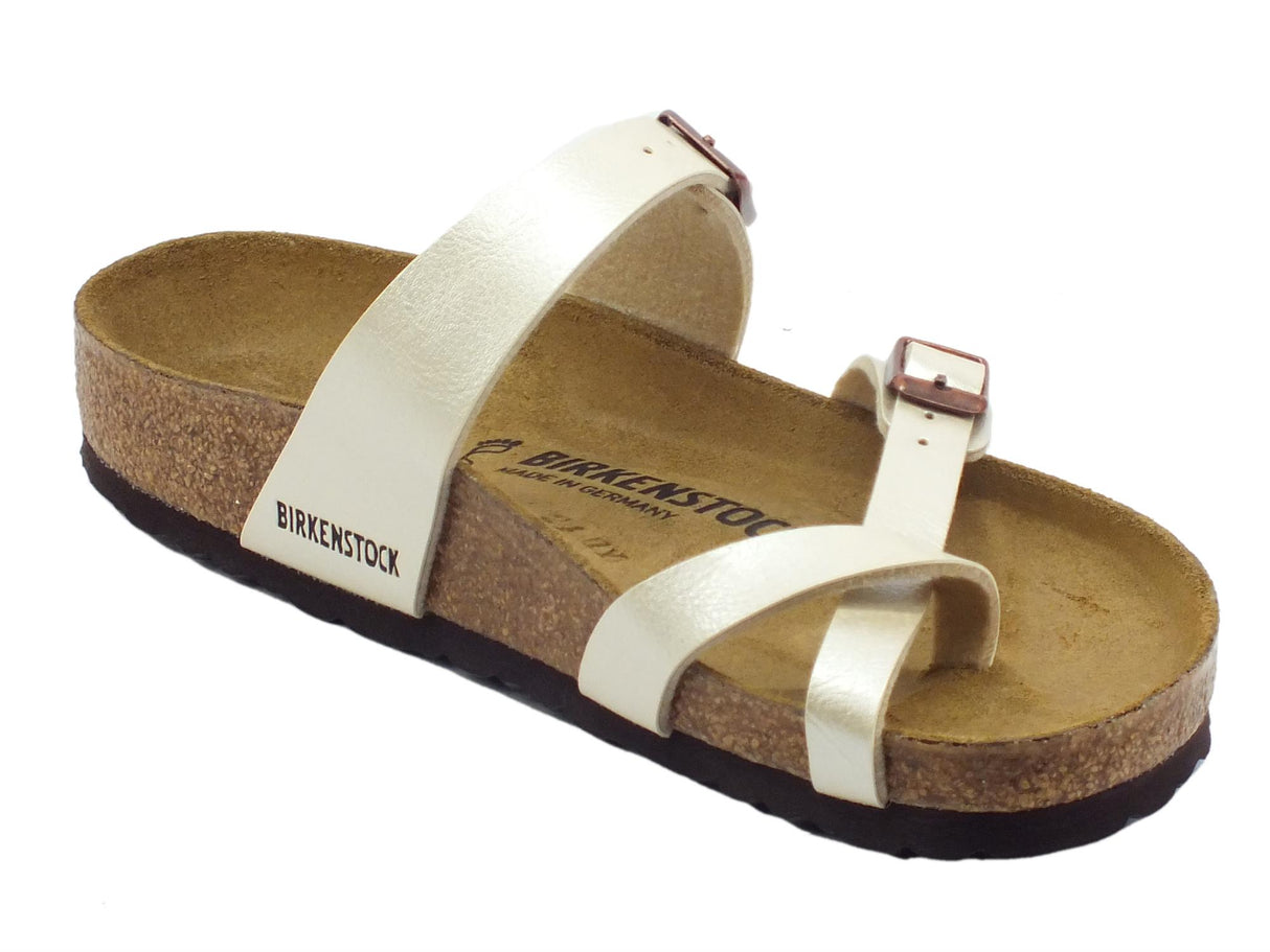 Birkenstock Birkenstock Infradito zeppa bassa Donna 0071661 Mayari Graceful Pearl White sintetico beige Pearl White