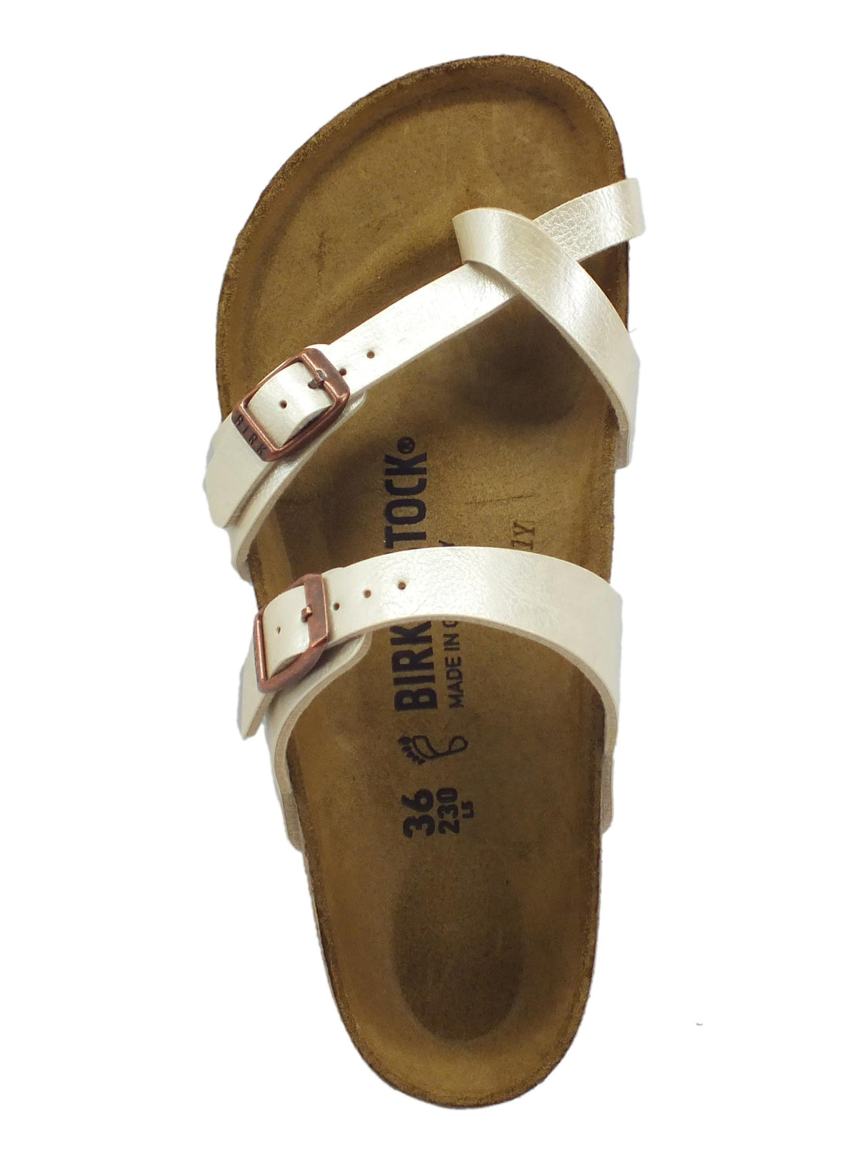 Birkenstock Birkenstock Infradito zeppa bassa Donna 0071661 Mayari Graceful Pearl White sintetico beige Pearl White