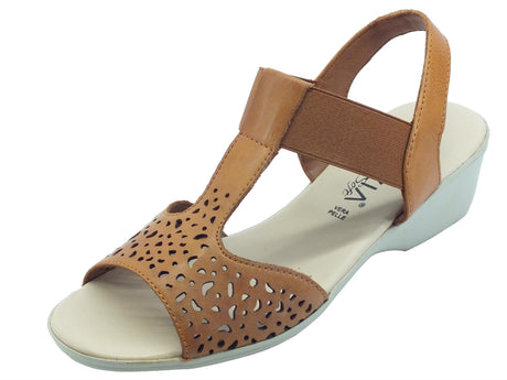 Cinzia Soft Cinzia Soft IV16972 Tanganica Sandali confort per Donna in pelle con elastici laterali Tanganica