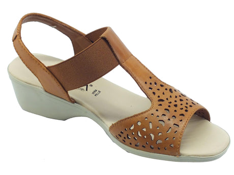 Cinzia Soft Cinzia Soft IV16972 Tanganica Sandali confort per Donna in pelle con elastici laterali Tanganica