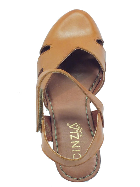 Cinzia Soft Cinzia Soft PQ86185370 Honey Sandali con tacco alto per Donna in pelle con chiusura a strappo Honey