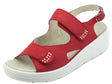 Cinzia Soft Cinzia Soft IV10918 Red Sandali Confort per Donna in nabuk doppio strappo e fibietta Red