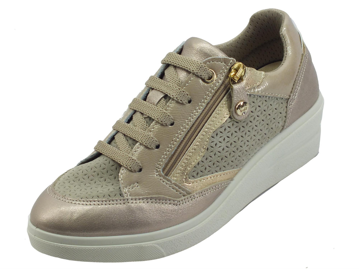 ENVAL Soft ENVAL Soft 1755622 Capra Champagne Sneakers Confort per Donna in pelle champagne Champagne