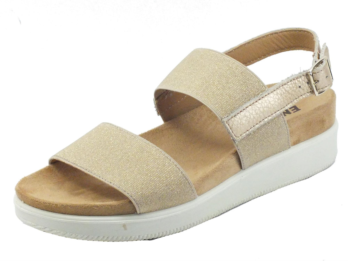 ENVAL Soft ENVAL Soft 1776922 Platino Sandali Confort per Donna in tessuto e pelle Platino