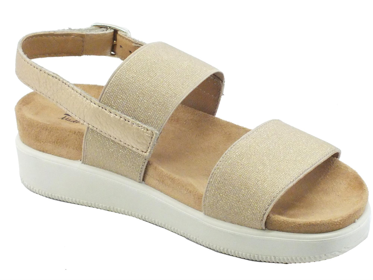 ENVAL Soft ENVAL Soft 1776922 Platino Sandali Confort per Donna in tessuto e pelle Platino