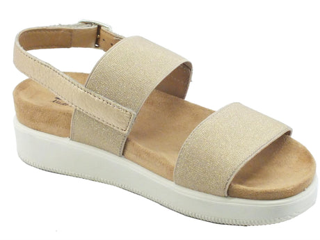 ENVAL Soft ENVAL Soft 1776922 Platino Sandali Confort per Donna in tessuto e pelle Platino