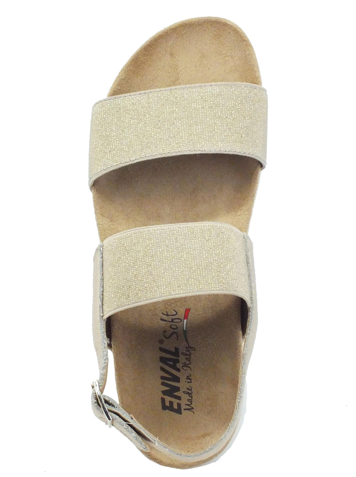 ENVAL Soft ENVAL Soft 1776922 Platino Sandali Confort per Donna in tessuto e pelle Platino