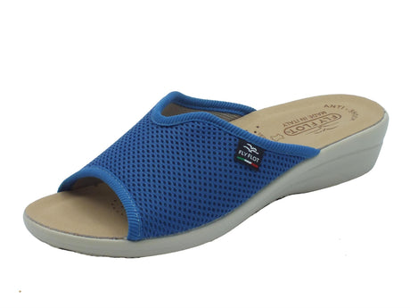 FlyFlot FlyFlot T4 429 FE Avio Ciabatte per Donna in tessuto elasticizzato con sottopiede antishock Avio