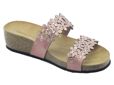 Grunland Grunland Memi CB2476 Cipria Sandali Scalsati per Donna con strass Cipria