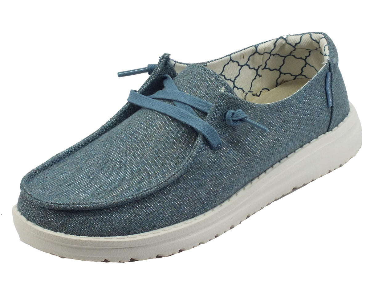 Hey Dude HeyDude Wendy Sparkling Blue Stone Scarpe per Donna in tessuto blu cangiante Blue Stone