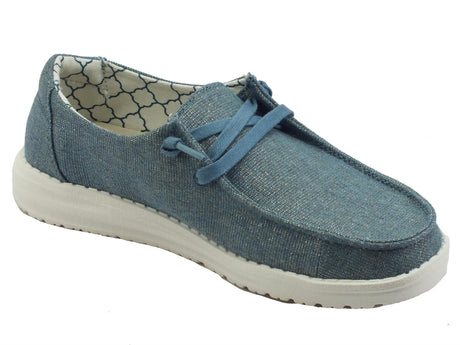 Hey Dude HeyDude Wendy Sparkling Blue Stone Scarpe per Donna in tessuto blu cangiante Blue Stone