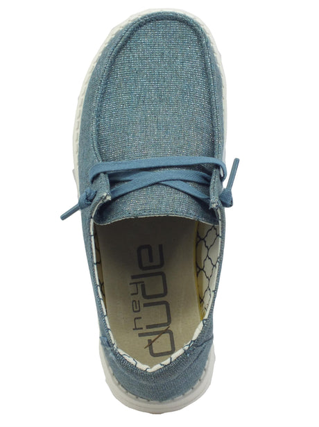 Hey Dude HeyDude Wendy Sparkling Blue Stone Scarpe per Donna in tessuto blu cangiante Blue Stone