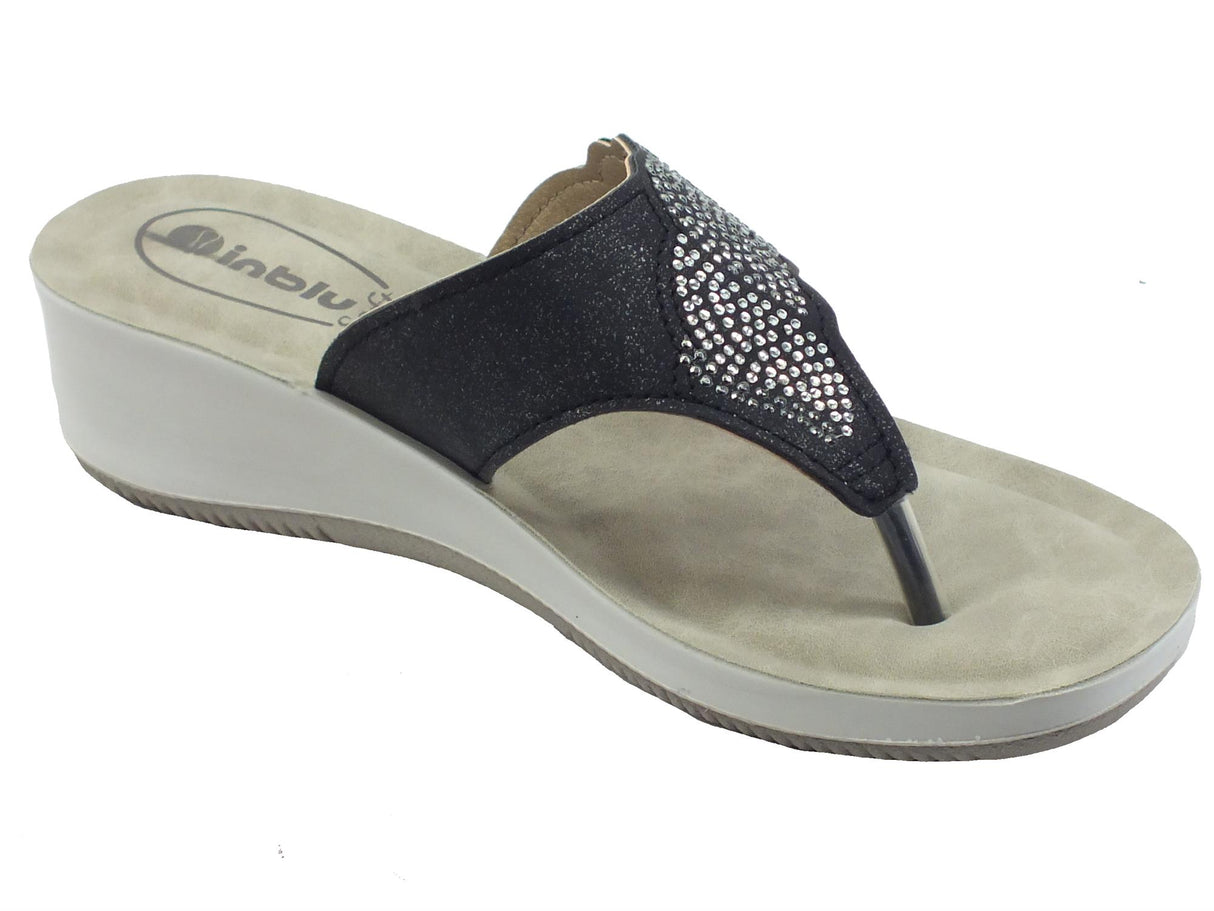 InBlu InBlu SE000001 Nero Infradito per Donna nero sottopiede soft Nero