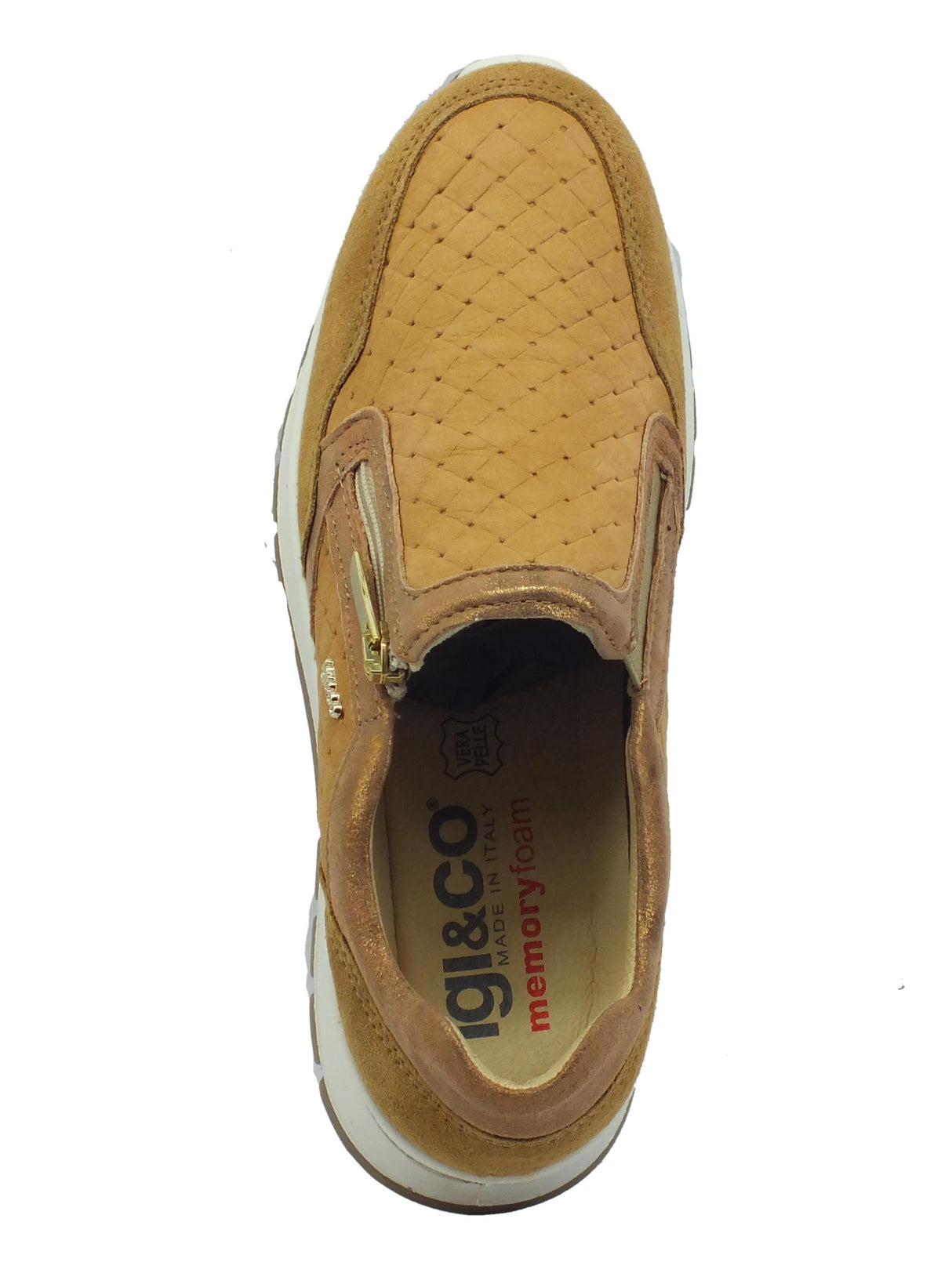 Igi&Co Igi&Co 1660944 Scam. Cuoio Mocassini Confort per Donna effetto intrecciato Cuoio