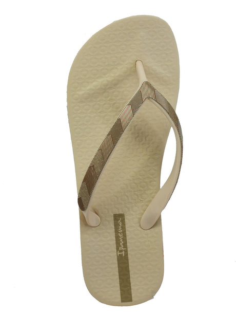 Ipanema Ipanema 83175 Ipanema Mesh Plat Fem Beige Infradito con zeppa bassa per Donna in gomma Beige