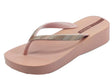 Ipanema Ipanema 83175 Ipanema Mesh Plat Fem Pink Infradito con zeppa bassa per Donna in gomma Pink