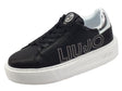 LIU JO LIUJO BA2065 Kylie Calf Leather Black Sneakers sportive per Donna in pelle zeppa bassa Black