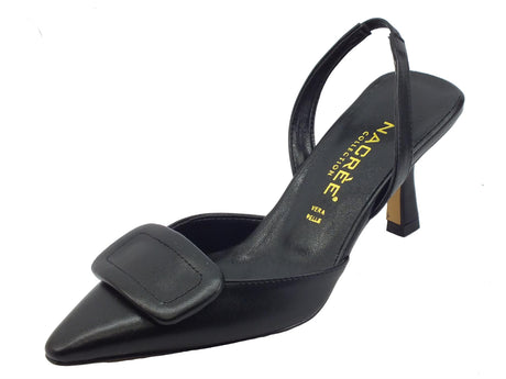 Nacrèe Nacrèe 396004 Nero Sandali eleganti per Donna a punta tacco medio nero
