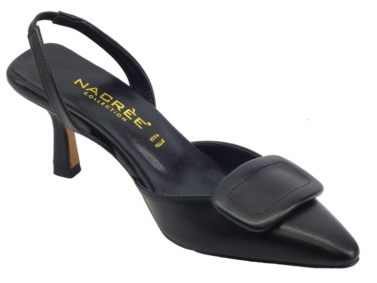 Nacrèe Nacrèe 396004 Nero Sandali eleganti per Donna a punta tacco medio nero