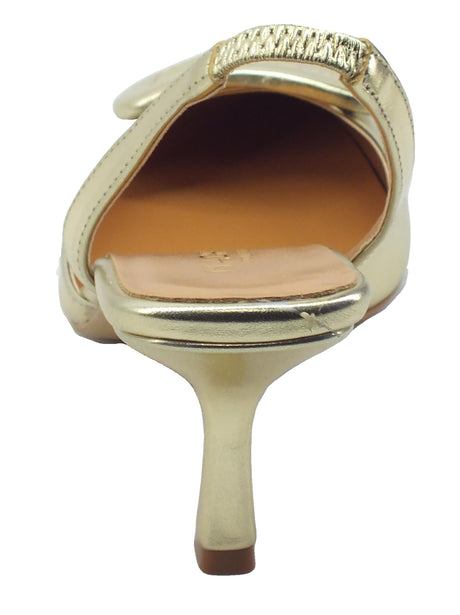 Nacrèe Nacrèe 396004 Charm Plat Sandali eleganti per Donna a punta tacco medio platino platino