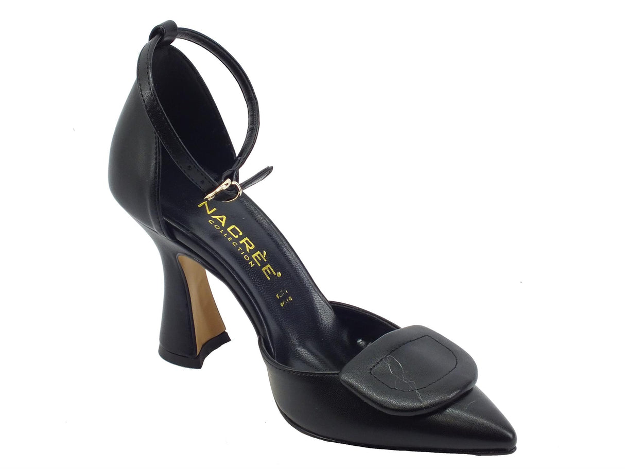 Nacrèe Nacrèe 410R021 Cap Nero Sandali eleganti per Donna a punta tacco alto Nero