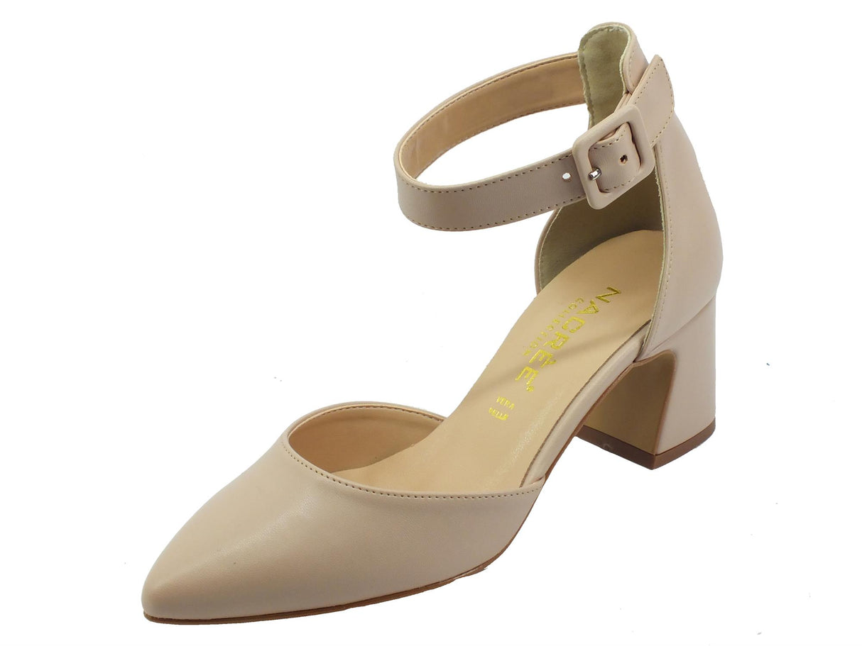 Nacrèe Nacrèe 774K005 Cap Nude Sandali eleganti per Donna a punta tacco medio rosa Nude