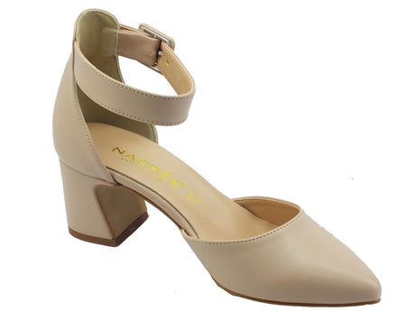 Nacrèe Nacrèe 774K005 Cap Nude Sandali eleganti per Donna a punta tacco medio rosa Nude