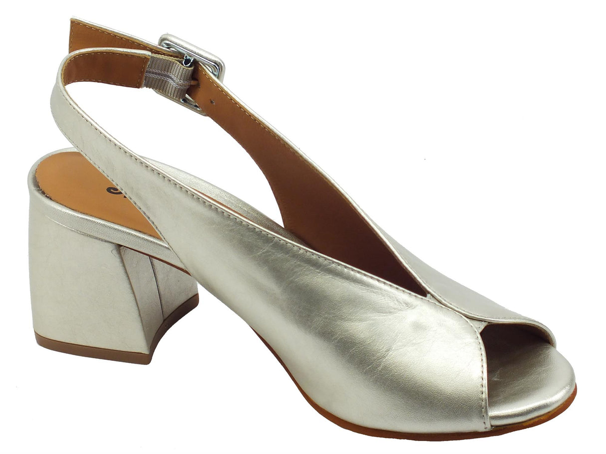 Melluso Melluso N622B Melissa Avana Sandali per Donna in pelle tacco alto Avana