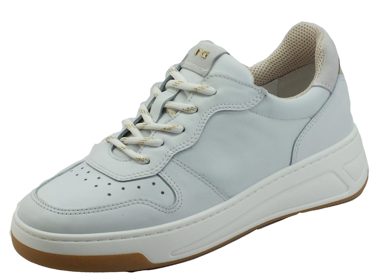 Nero Giardini NeroGiardini E218200D Velvet Bianco Sneakers sportive per Donna in pelle Bianco